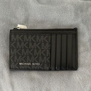 Michael Kors Monogram Black Card Holder/ Wallet
